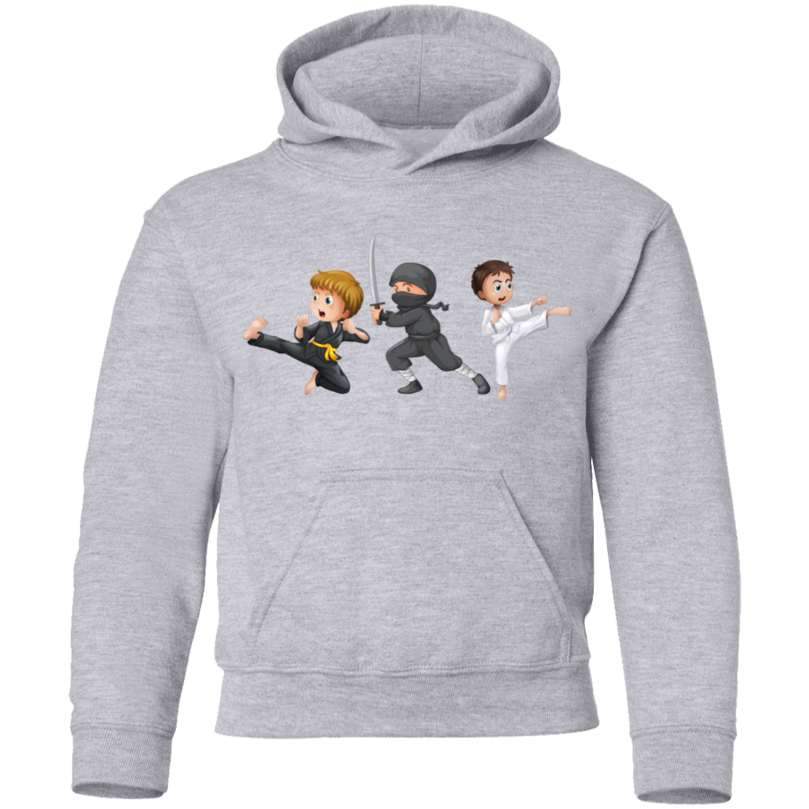 Martial Arts Cartoon Kids Hoodie