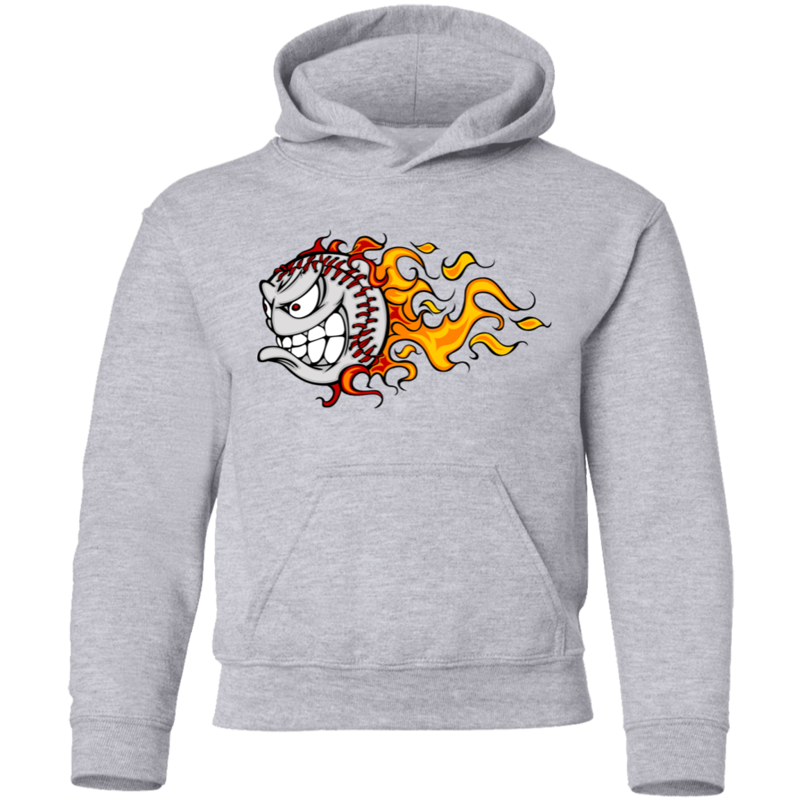 Baseball Fire Kids Hoodie