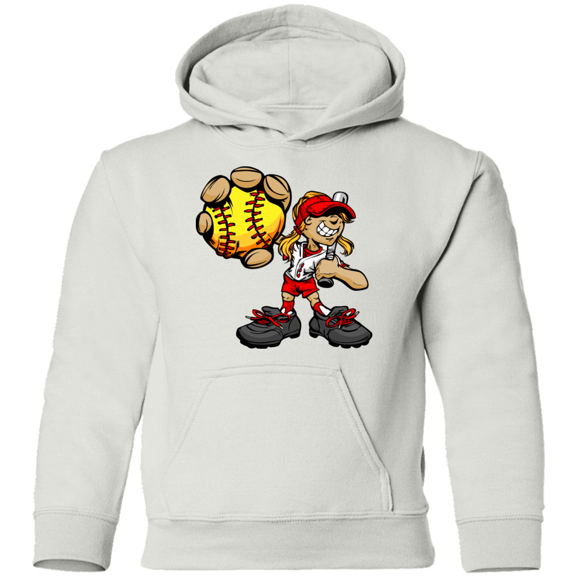 Softball Girl Kids Hoodie