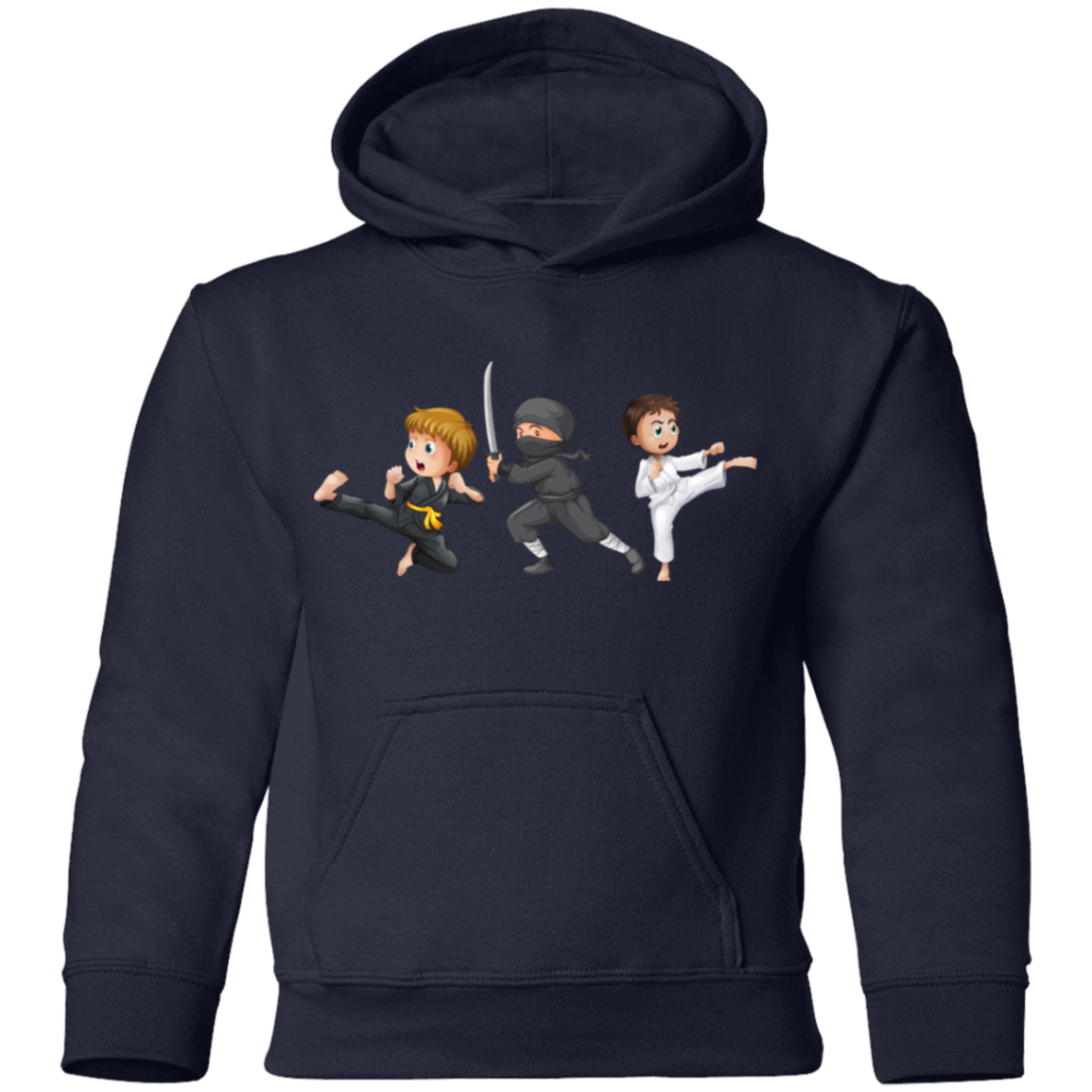 Martial Arts Cartoon Kids Hoodie