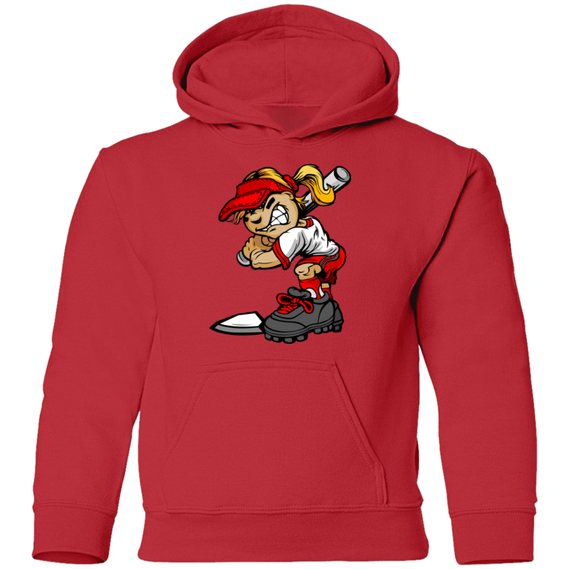 Softball Girl Kids Hoodie