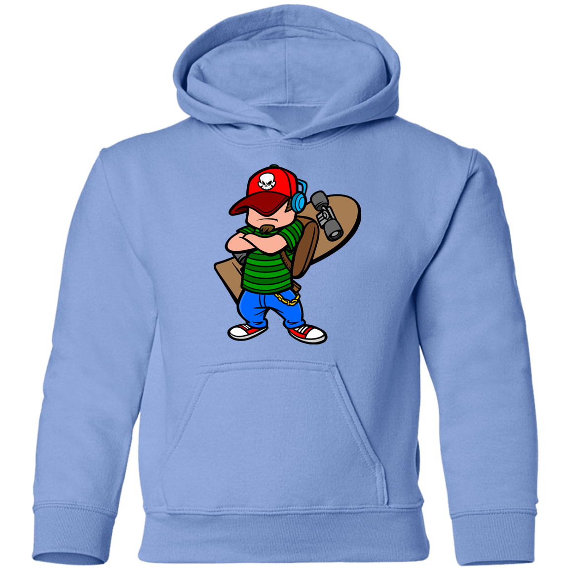 Skater Boy Cartoon Kids Hoodie