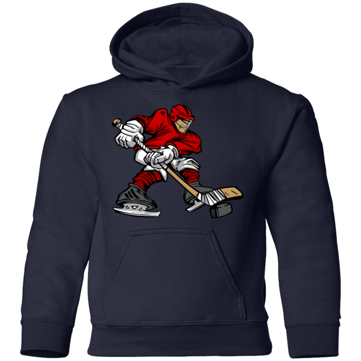 Hockey Player Cartoon Kids Hoodie