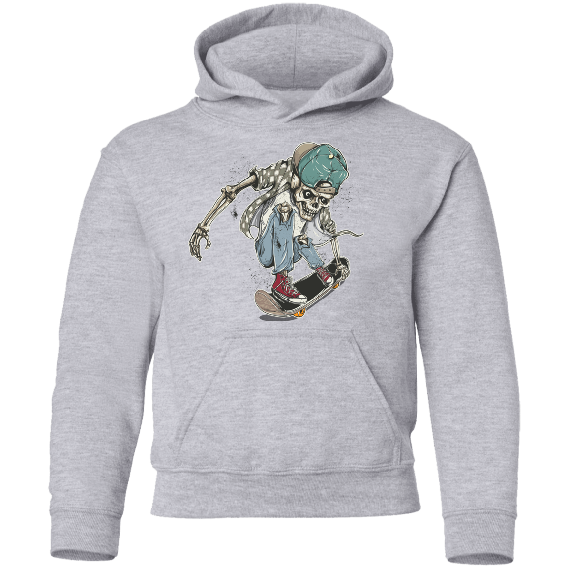 Skeleton Skater Kids Hoodie