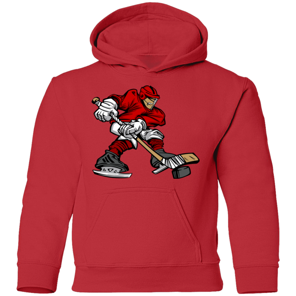 Hockey Player Cartoon Kids Hoodie