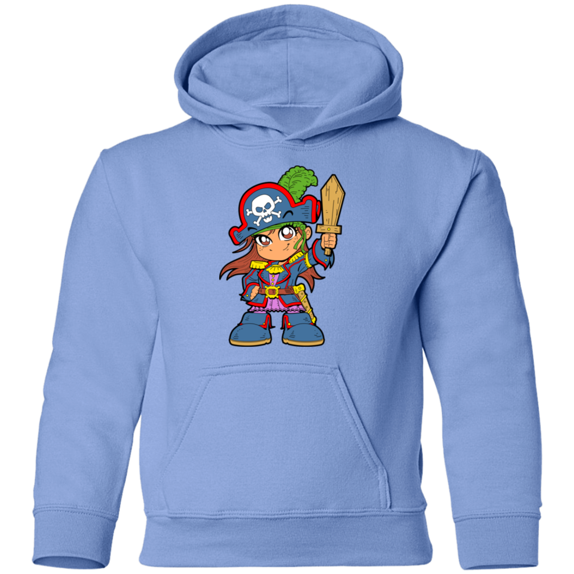 Pirate Girl Cartoon Kids Hoodie