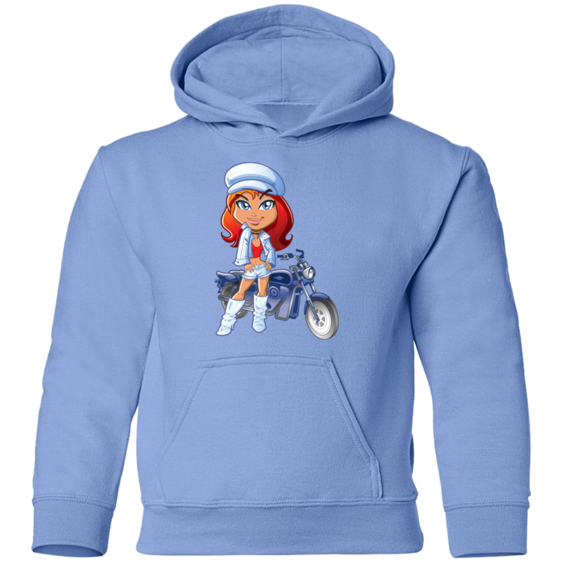 Motorcycle Girl Kids Hoodie