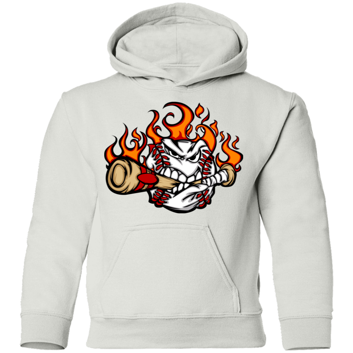 Baseball Biting Bat Kids Hoodie