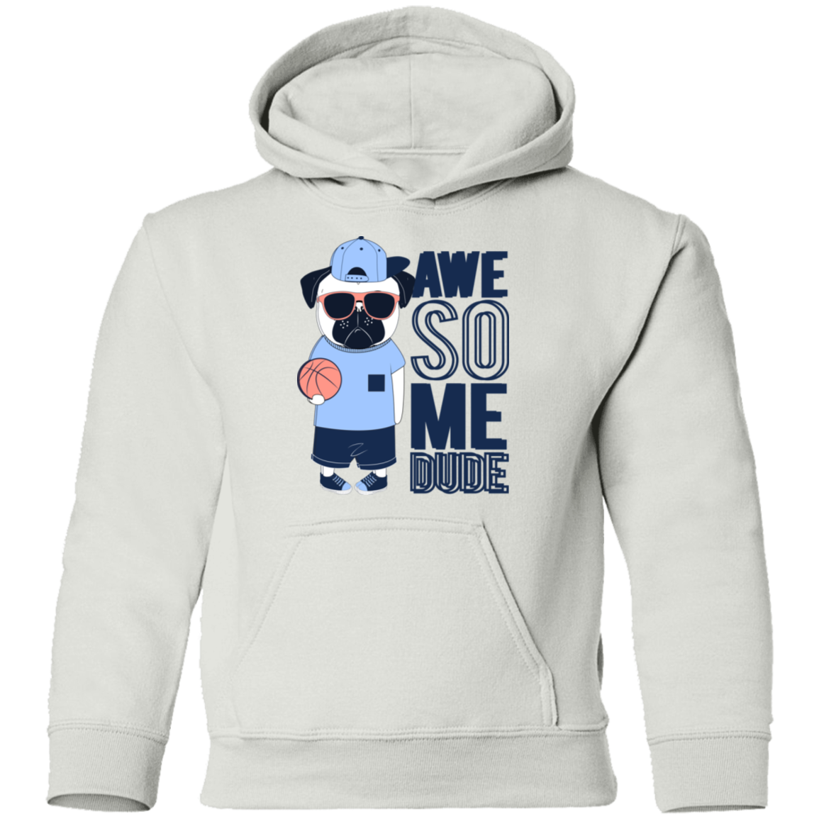 Awesome Dude Dog Kids Hoodie
