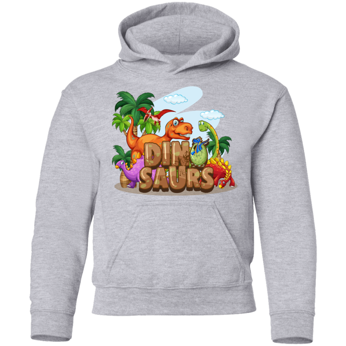 Dinosaurs Cartoon Kids Hoodie
