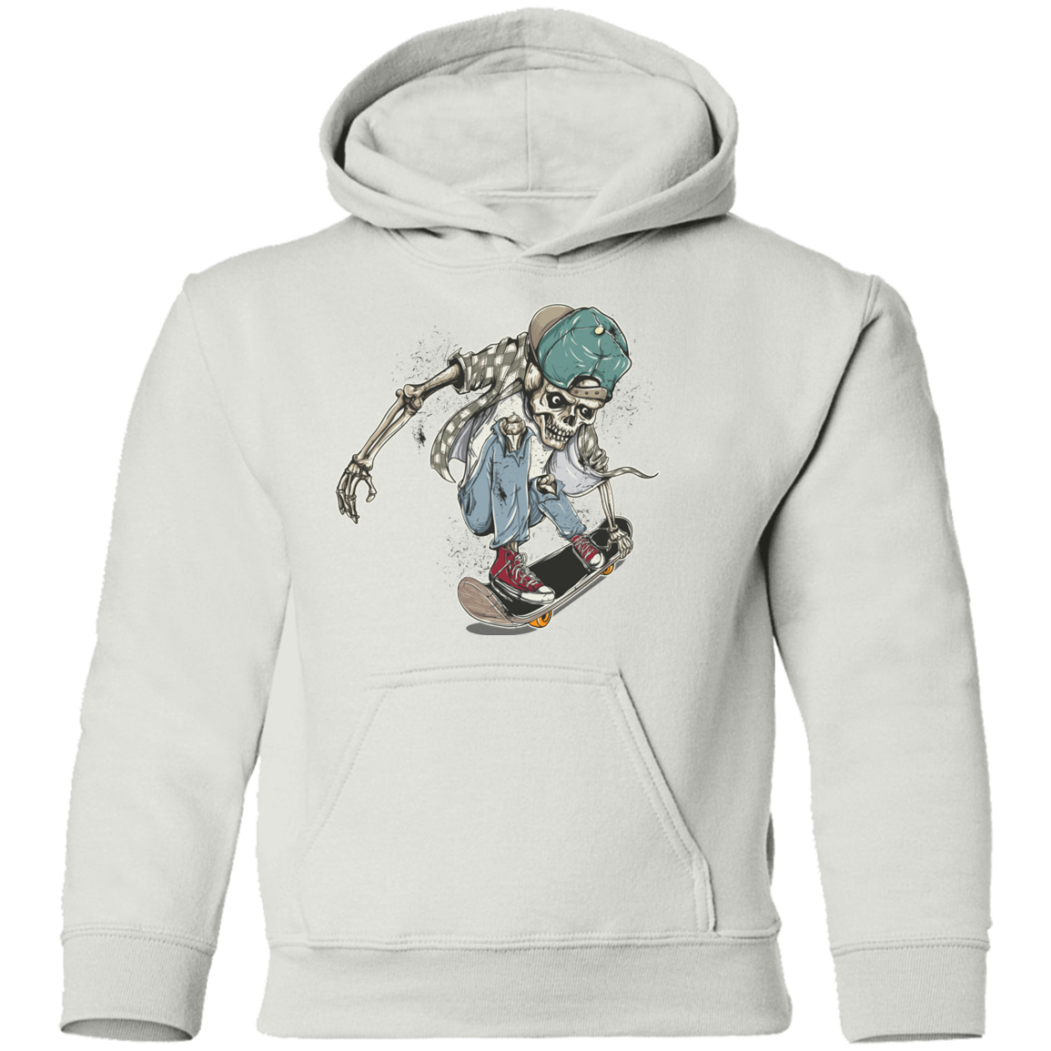 Skeleton Skater Kids Hoodie