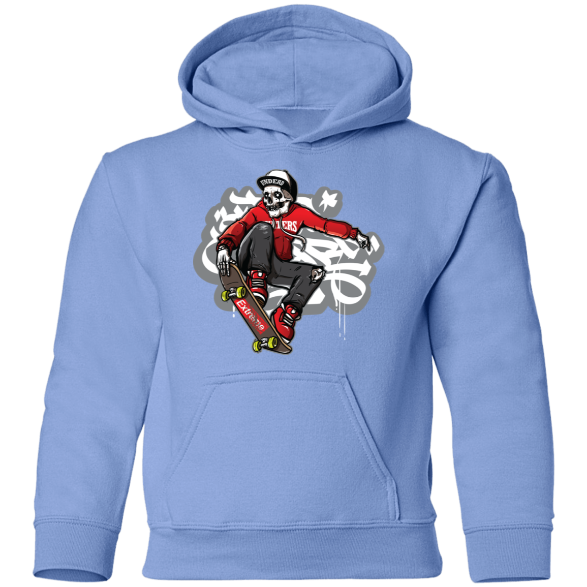 Skeleton Skater Kids Hoodie