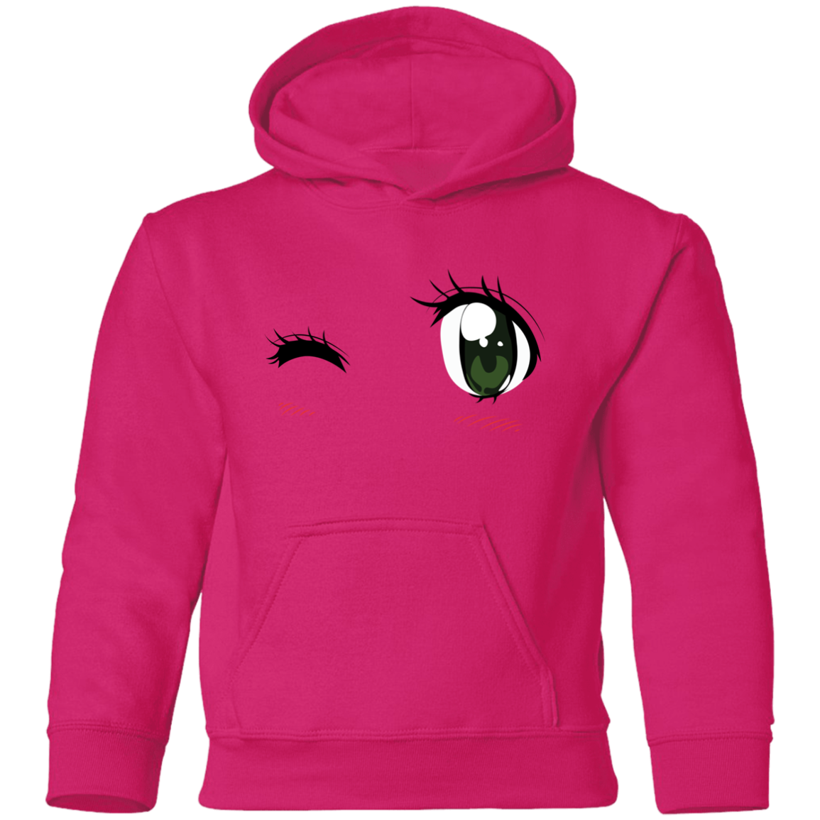 Winking Eyes Kids Hoodie