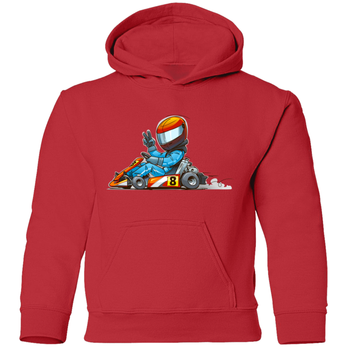 Go-Kart Cartoon Kids Hoodie