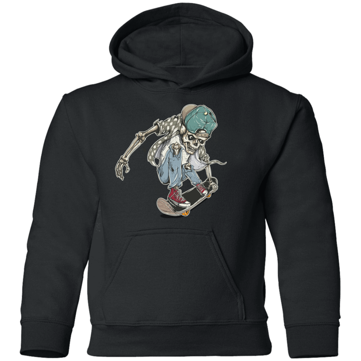Skeleton Skater Kids Hoodie