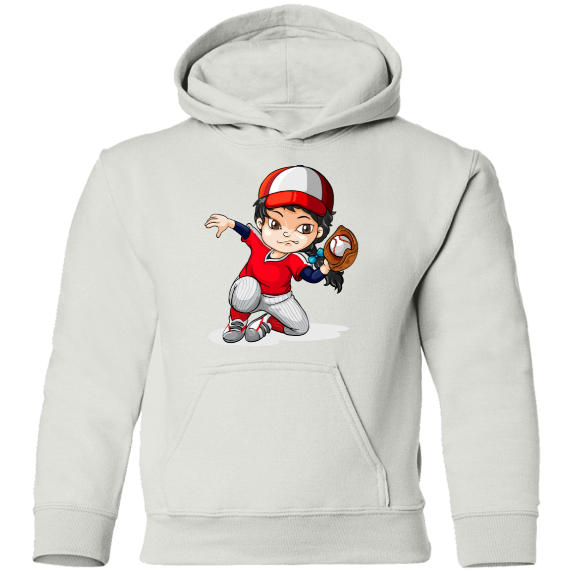 Baseball Cartoon Kids Hoodie