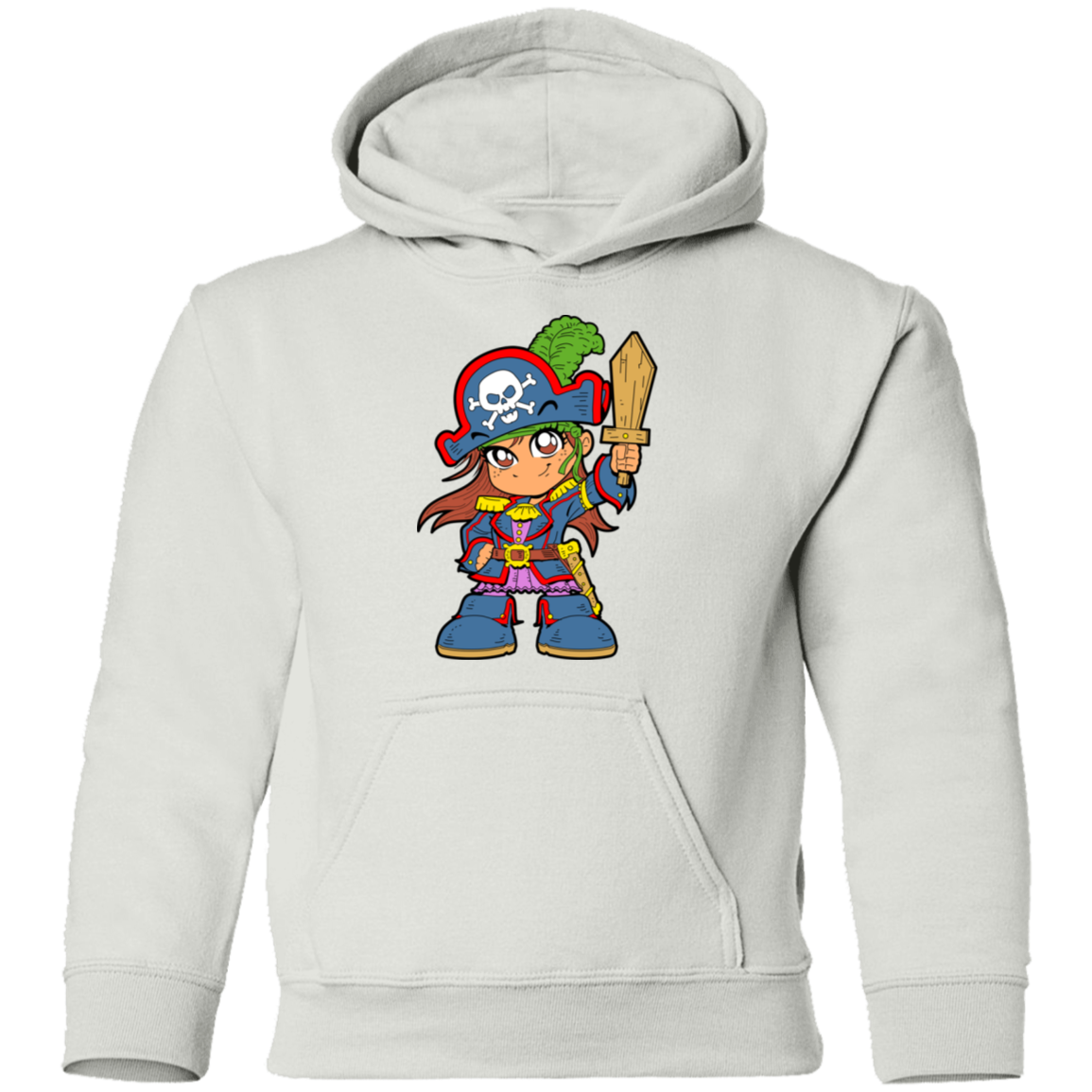 Pirate Girl Cartoon Kids Hoodie