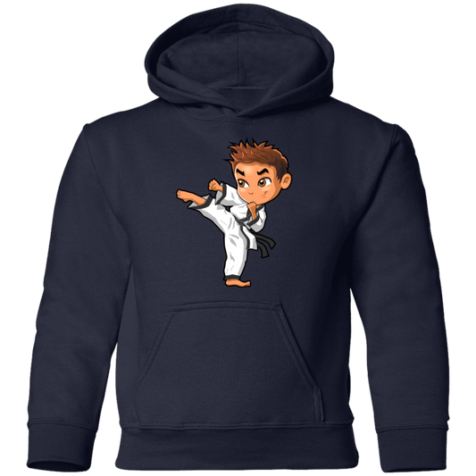 Karate Cartoon Boy Kids Hoodie