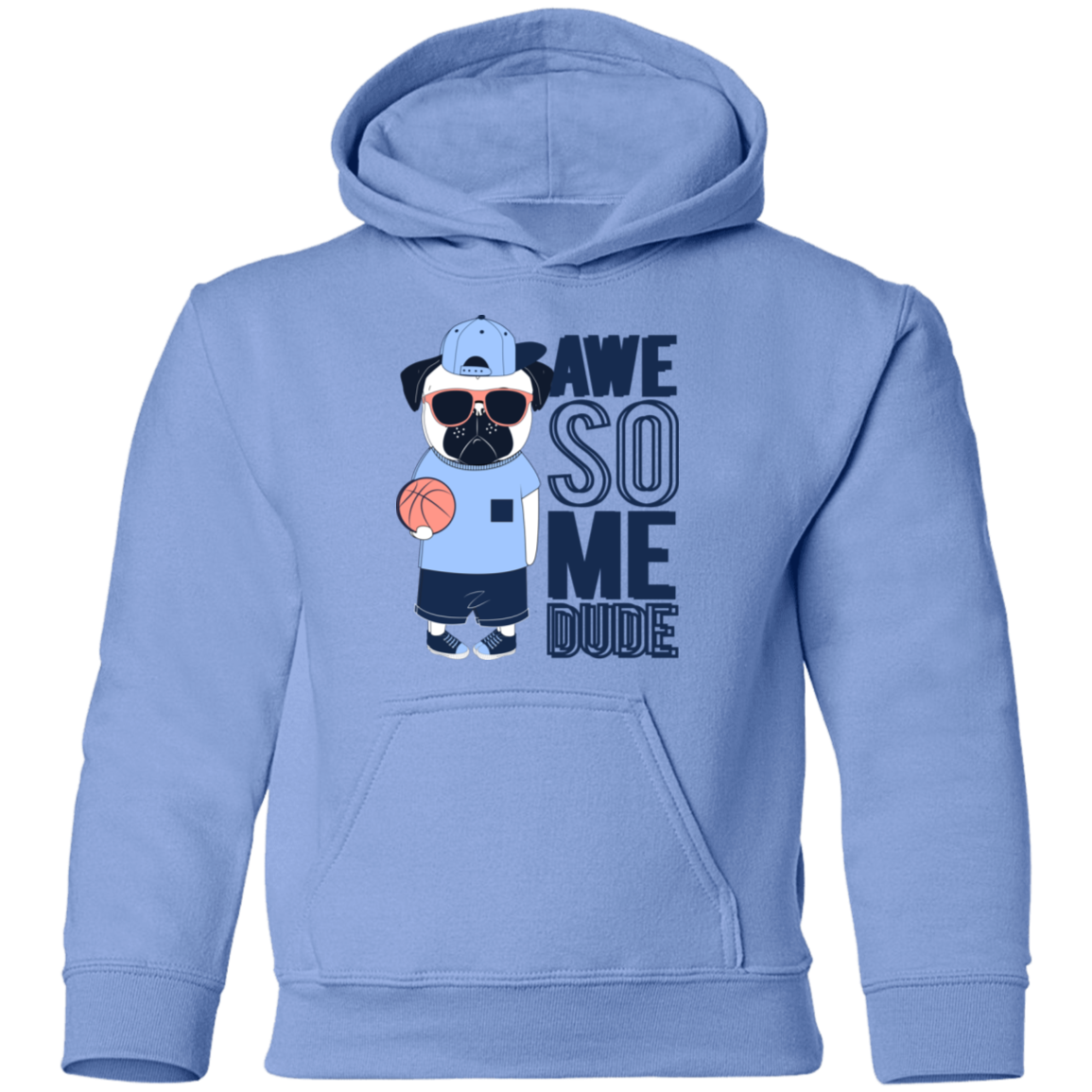 Awesome Dude Dog Kids Hoodie