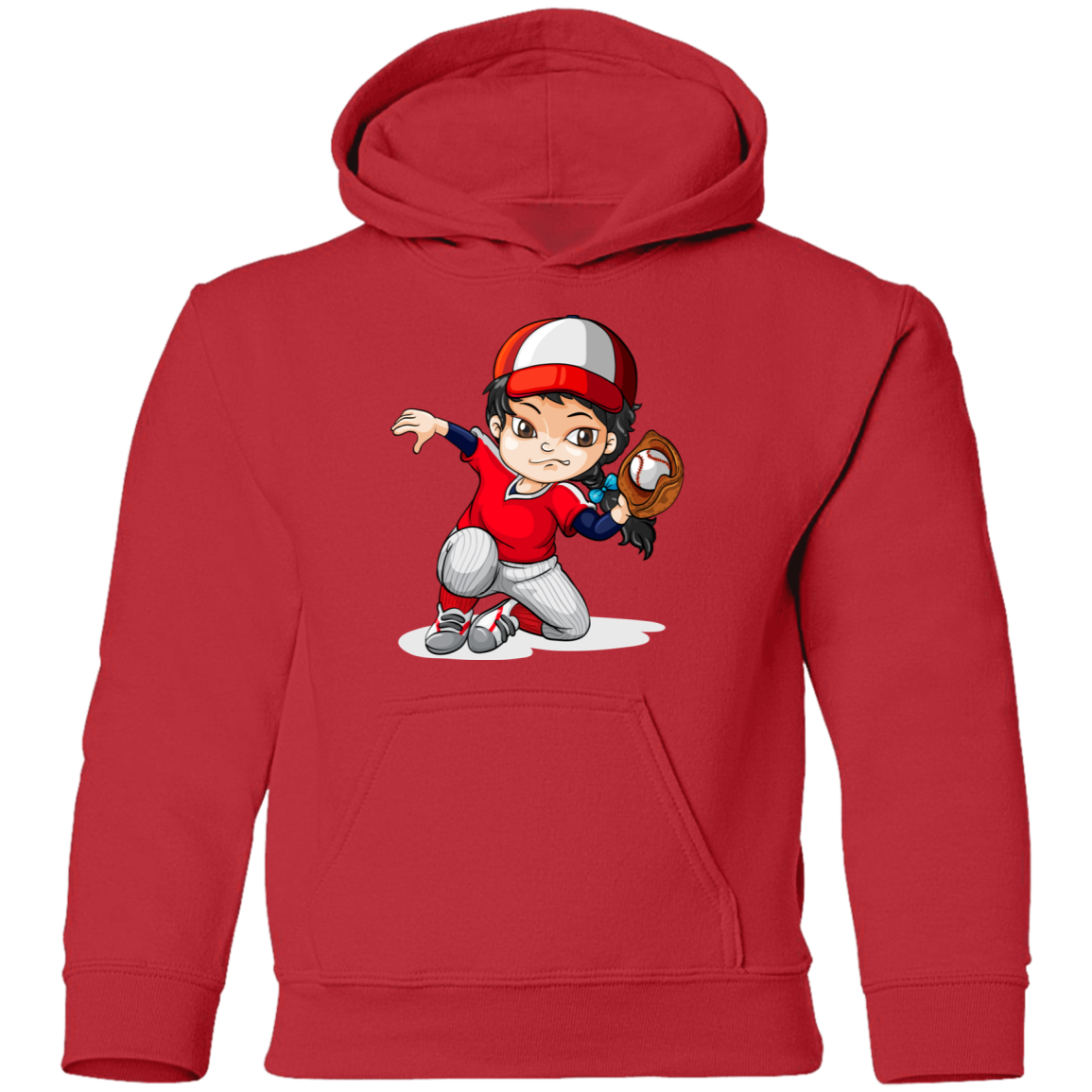 Baseball Cartoon Kids Hoodie