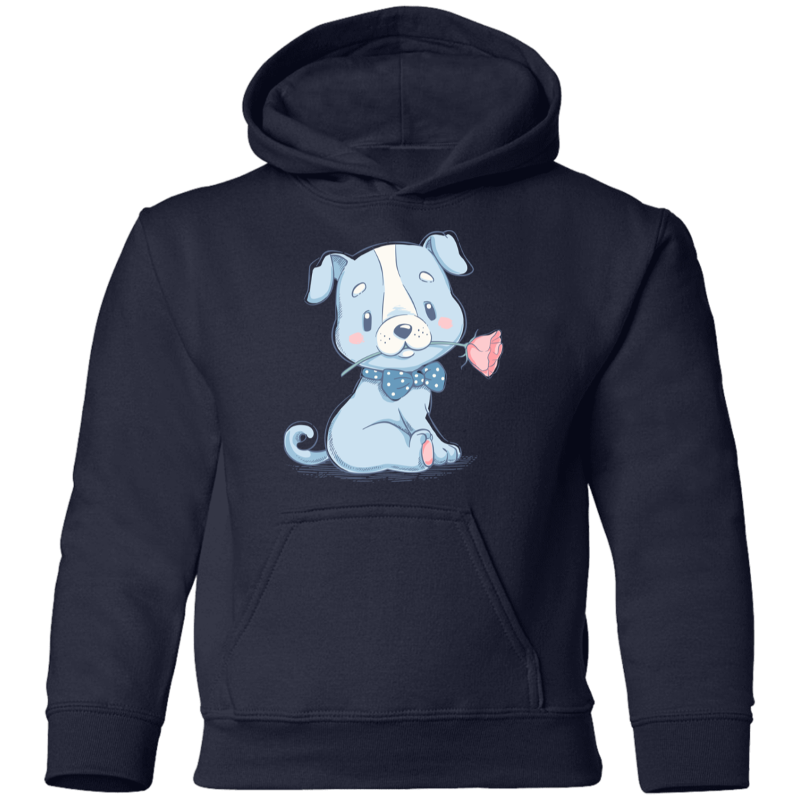 Puppy Dog Rose Kids Hoodie