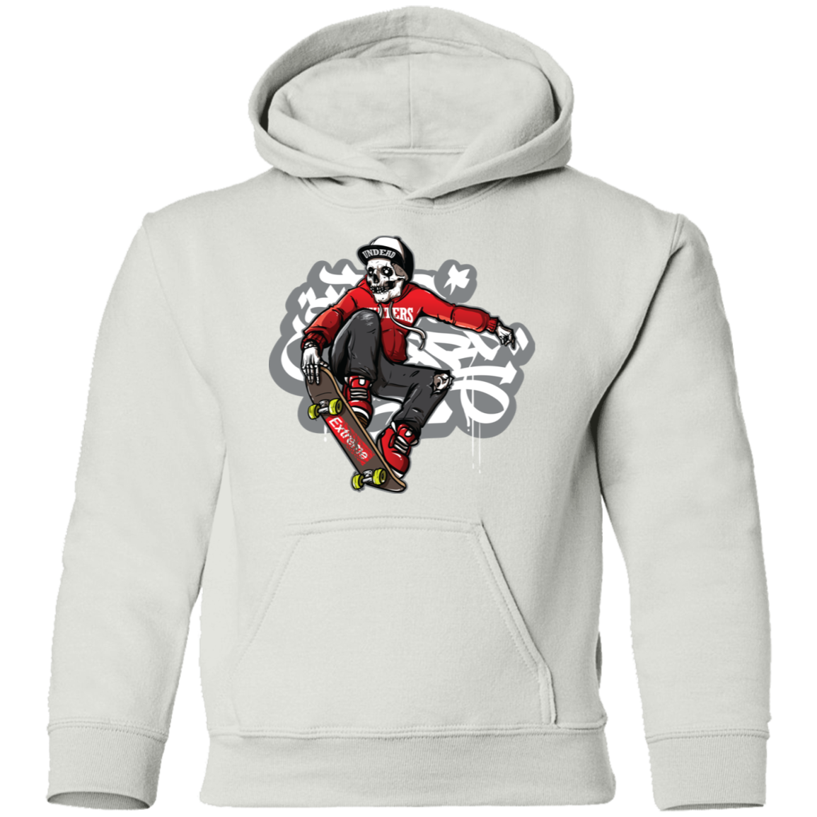 Skeleton Skater Kids Hoodie