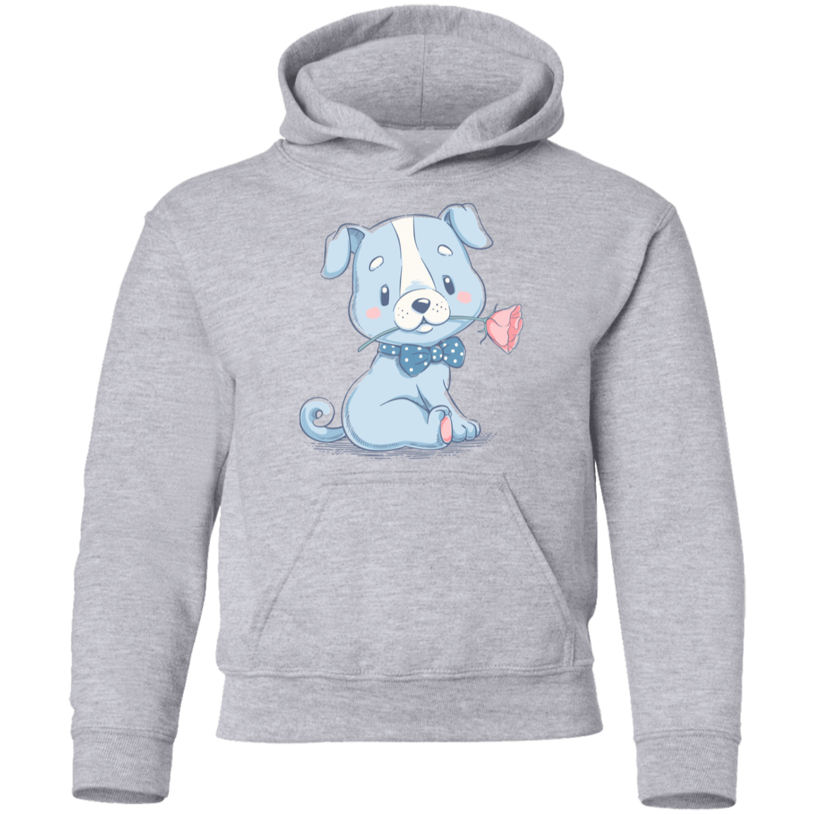 Puppy Dog Rose Kids Hoodie