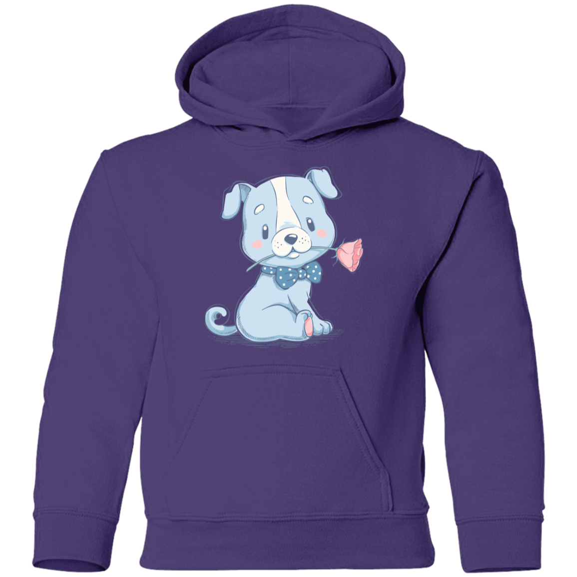 Puppy Dog Rose Kids Hoodie