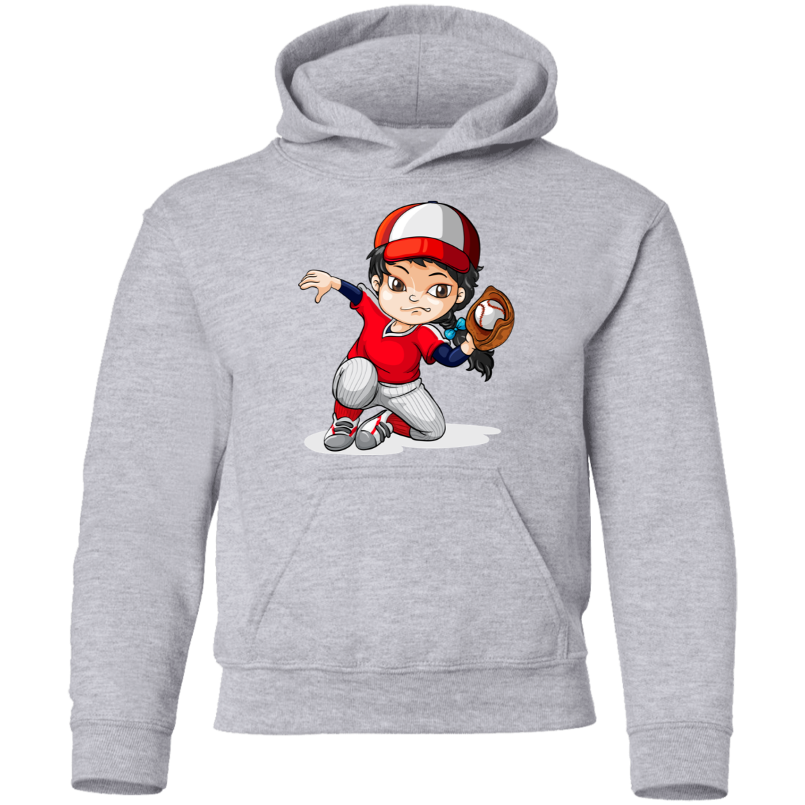 Baseball Cartoon Kids Hoodie