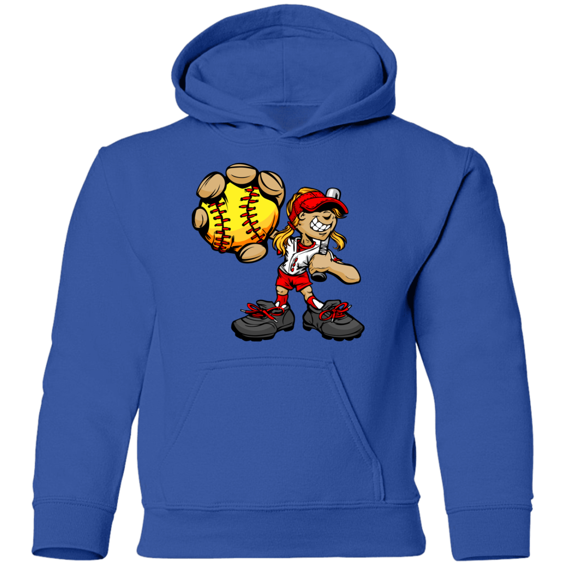 Softball Girl Kids Hoodie