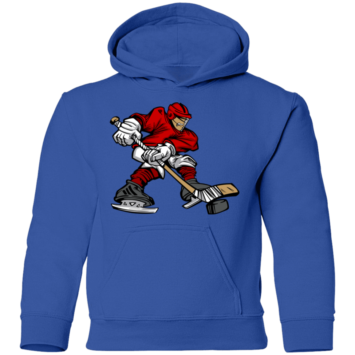 Hockey Player Cartoon Kids Hoodie