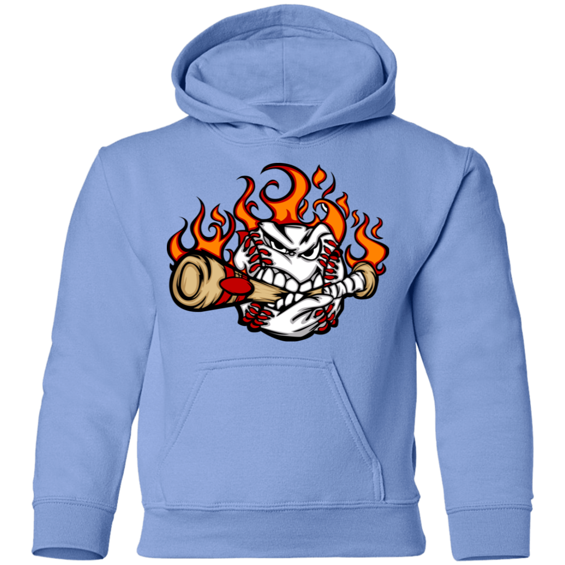 Baseball Biting Bat Kids Hoodie
