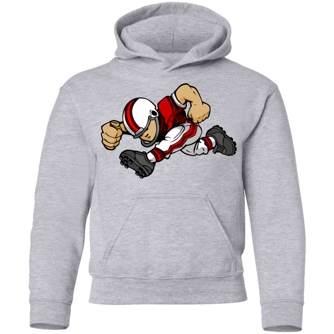Football Player Cartoon Kids Hoodie