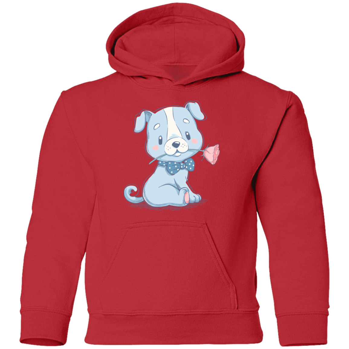 Puppy Dog Rose Kids Hoodie