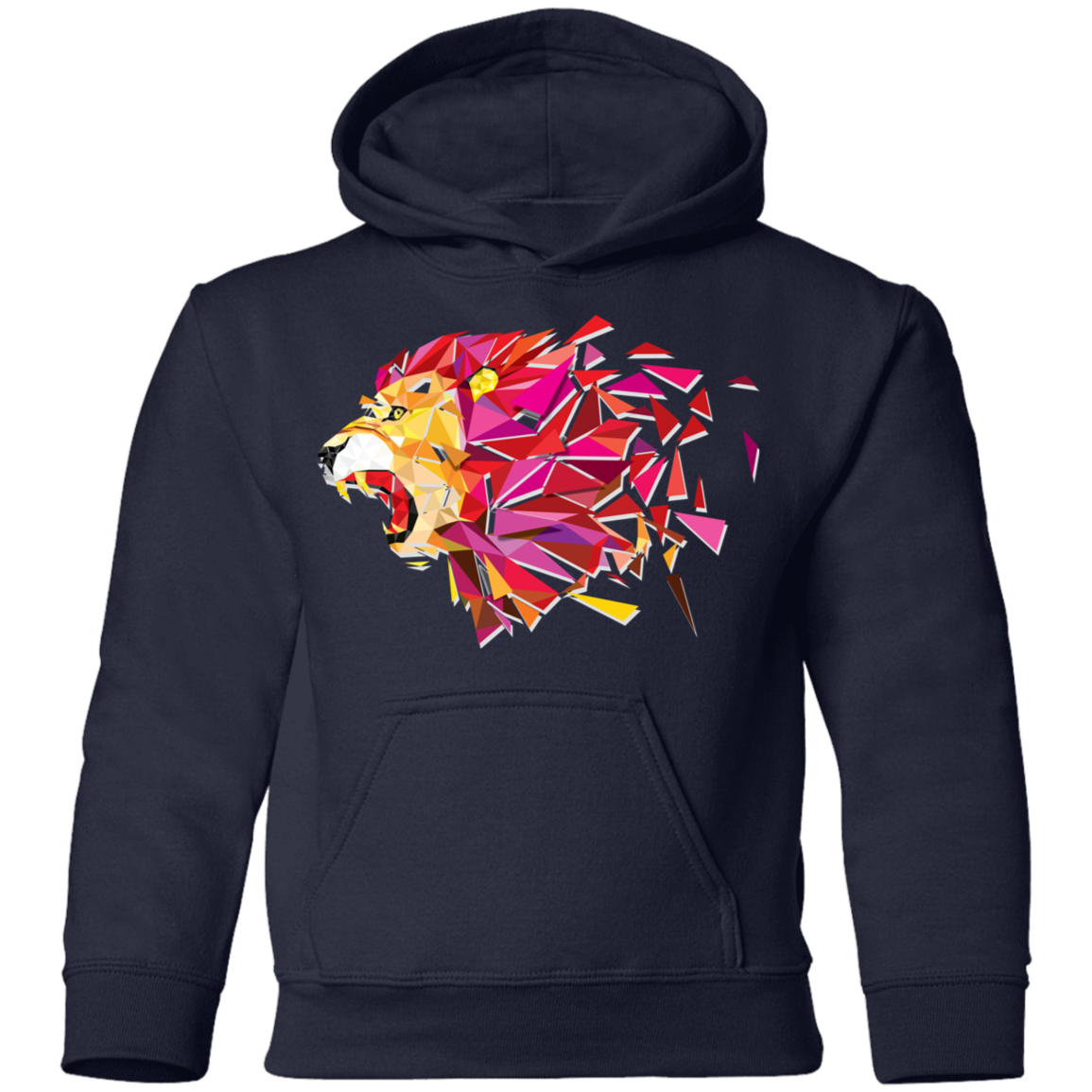 Colorful Abstract Lion Kids Hoodie