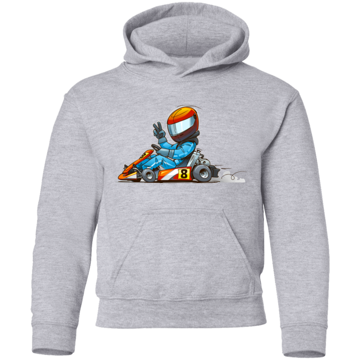 Go-Kart Cartoon Kids Hoodie