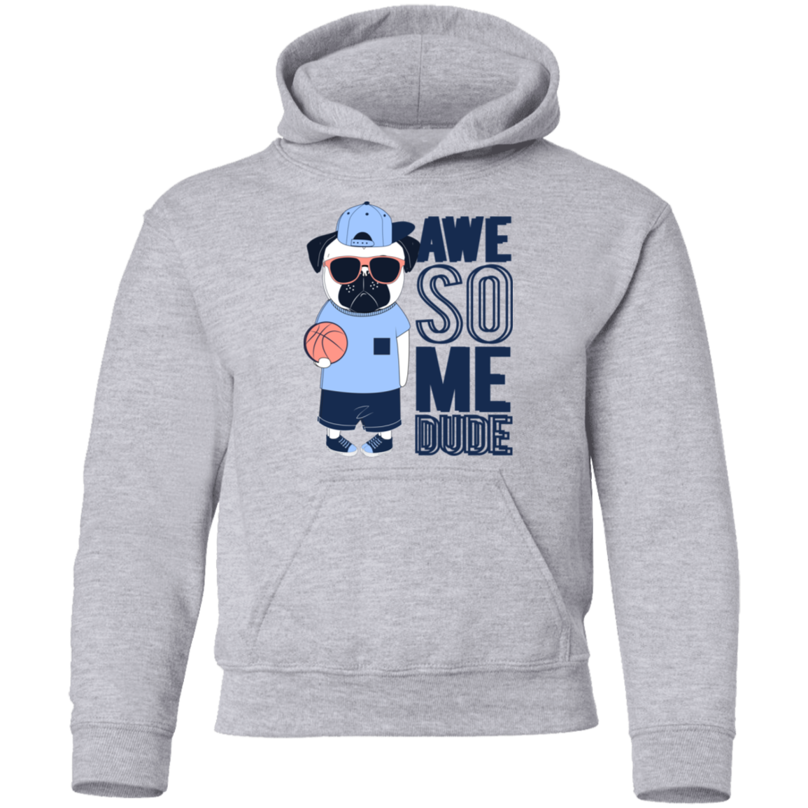 Awesome Dude Dog Kids Hoodie