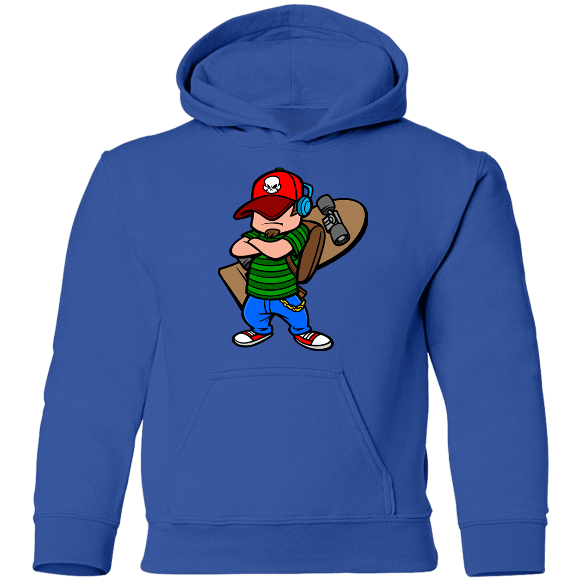 Skater Boy Cartoon Kids Hoodie