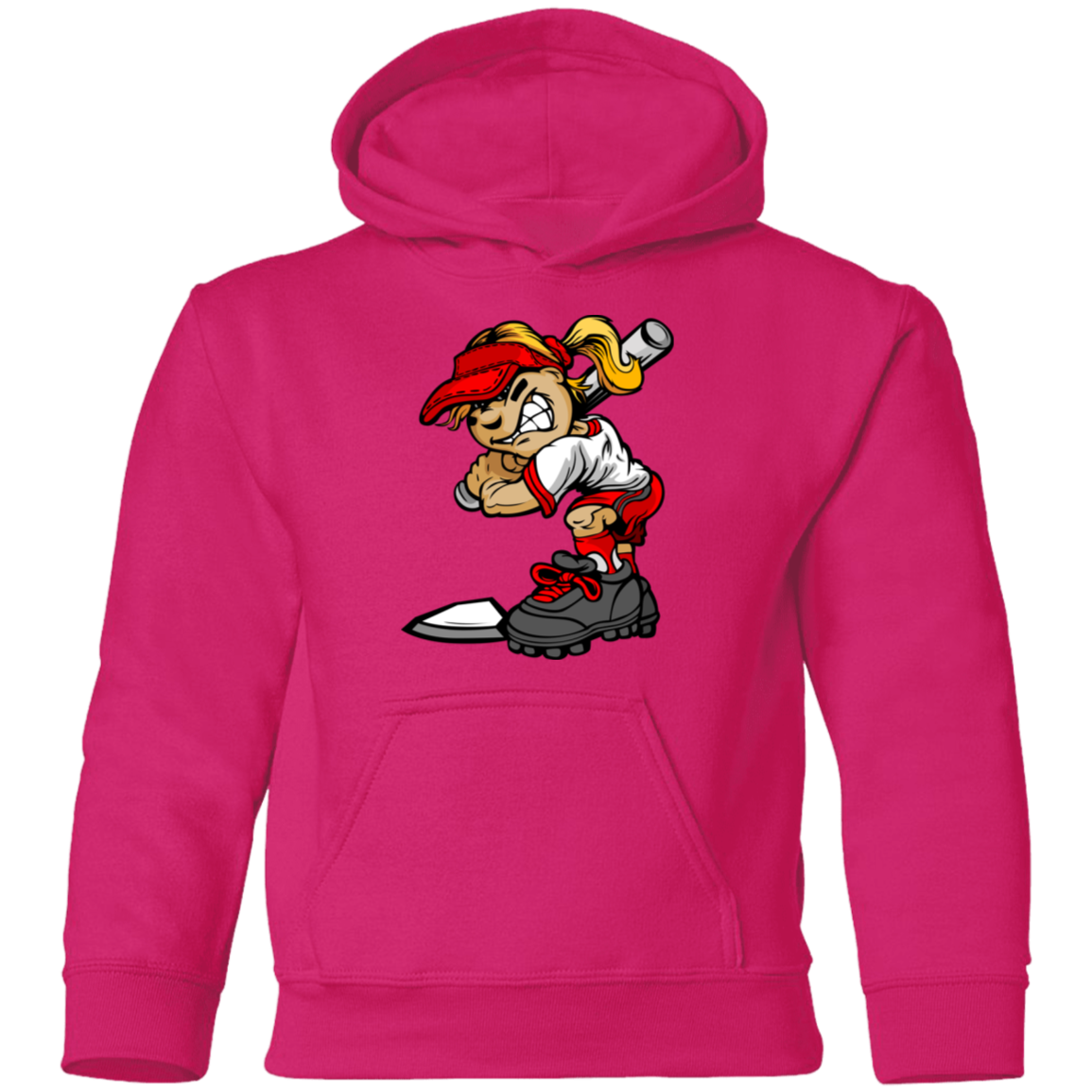 Softball Girl Kids Hoodie