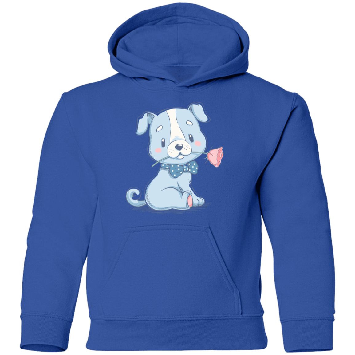 Puppy Dog Rose Kids Hoodie