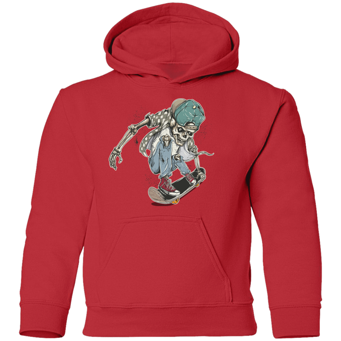 Skeleton Skater Kids Hoodie