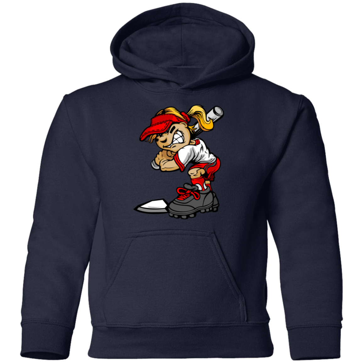 Softball Girl Kids Hoodie