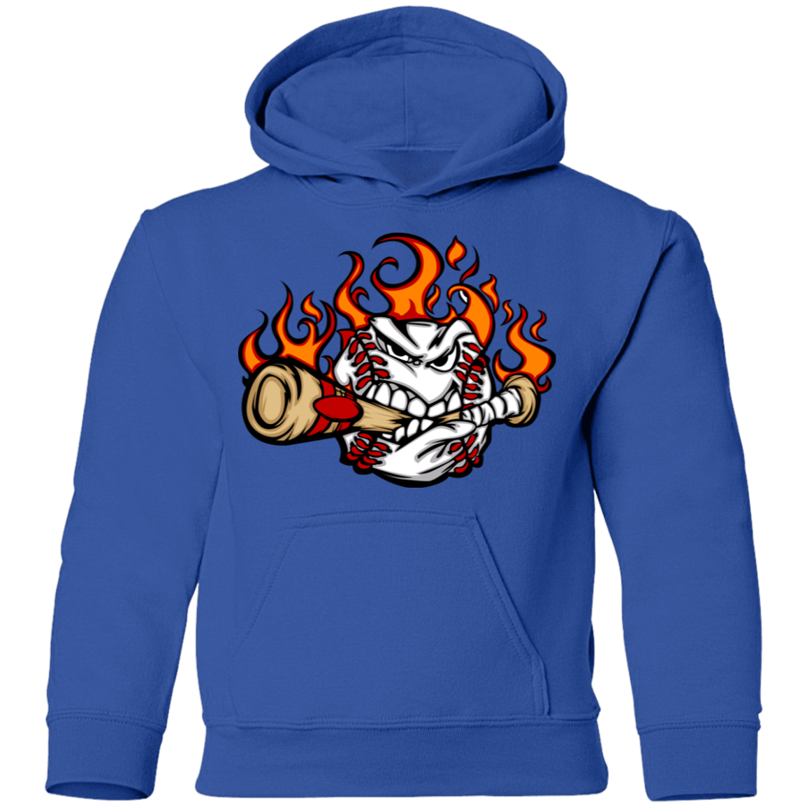 Baseball Biting Bat Kids Hoodie