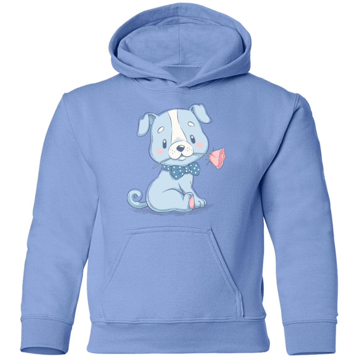 Puppy Dog Rose Kids Hoodie