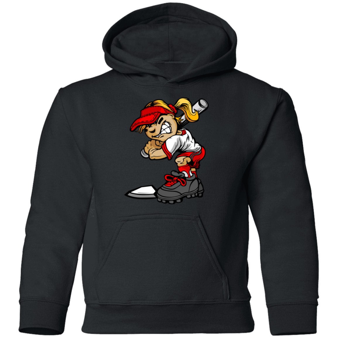 Softball Girl Kids Hoodie