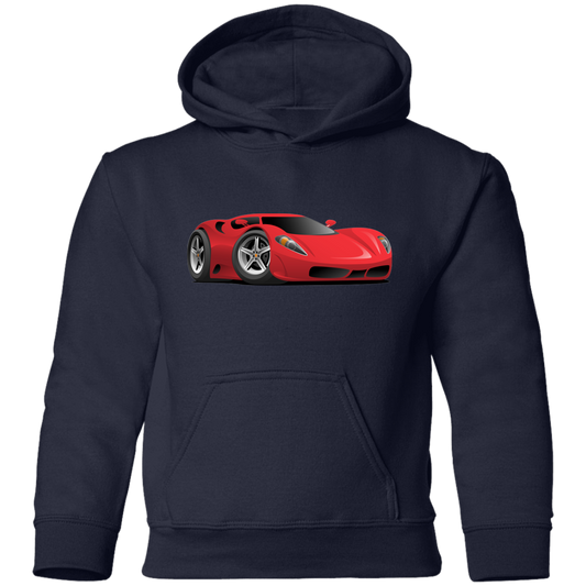 Red Sports Car Kids Hoodie