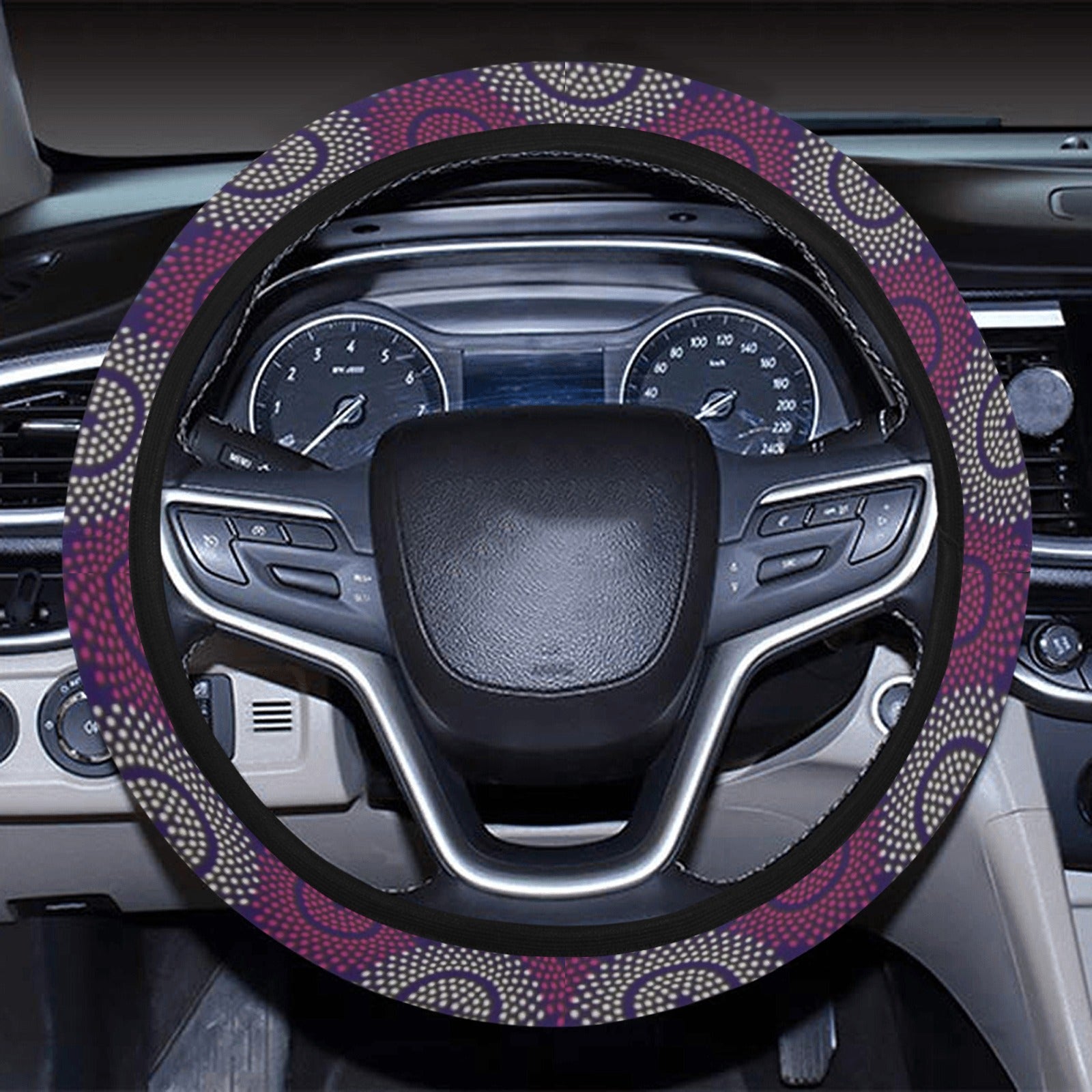 Abstract Dot Circles Steering Wheel Cover