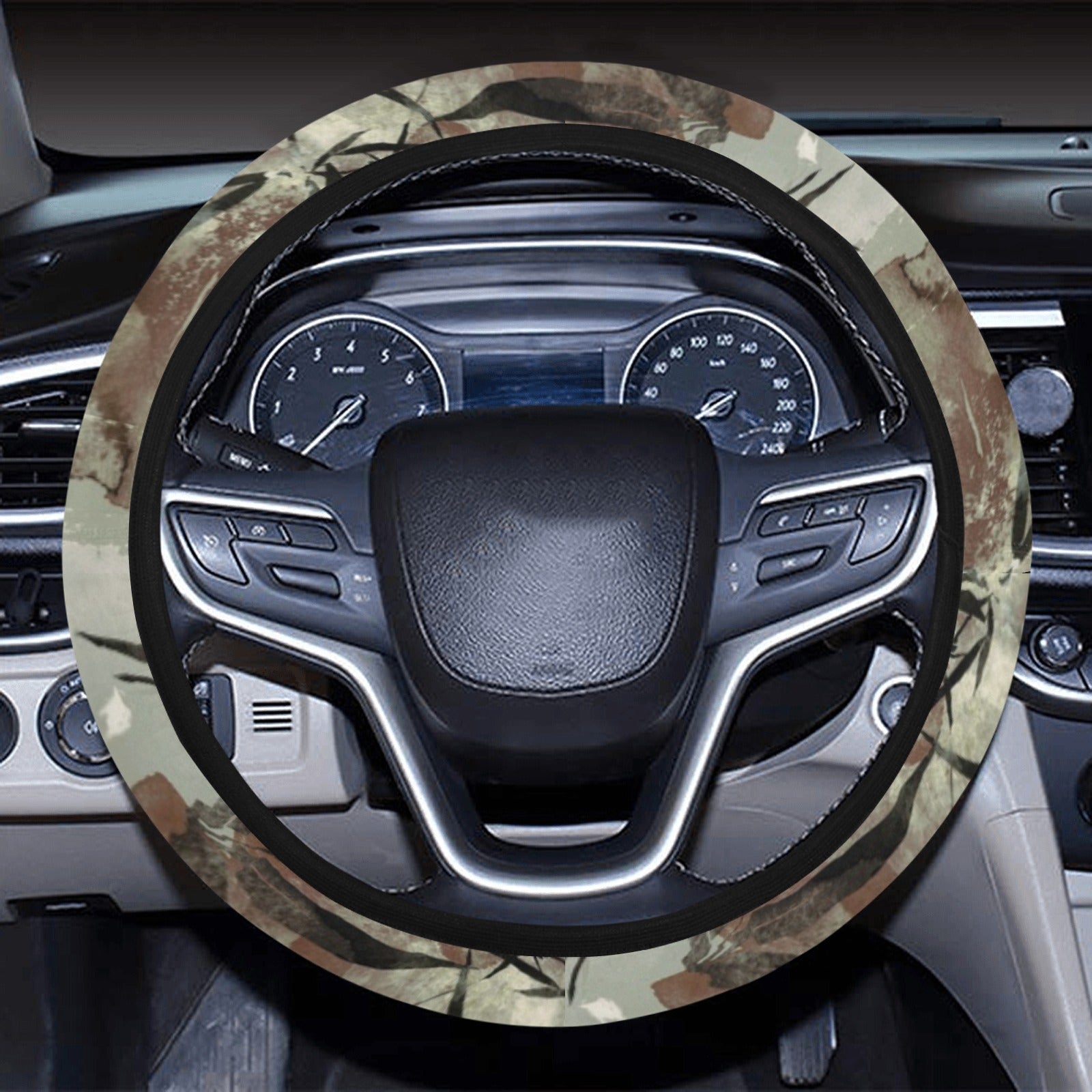 Abstract Leaves Steering Wheel Cover