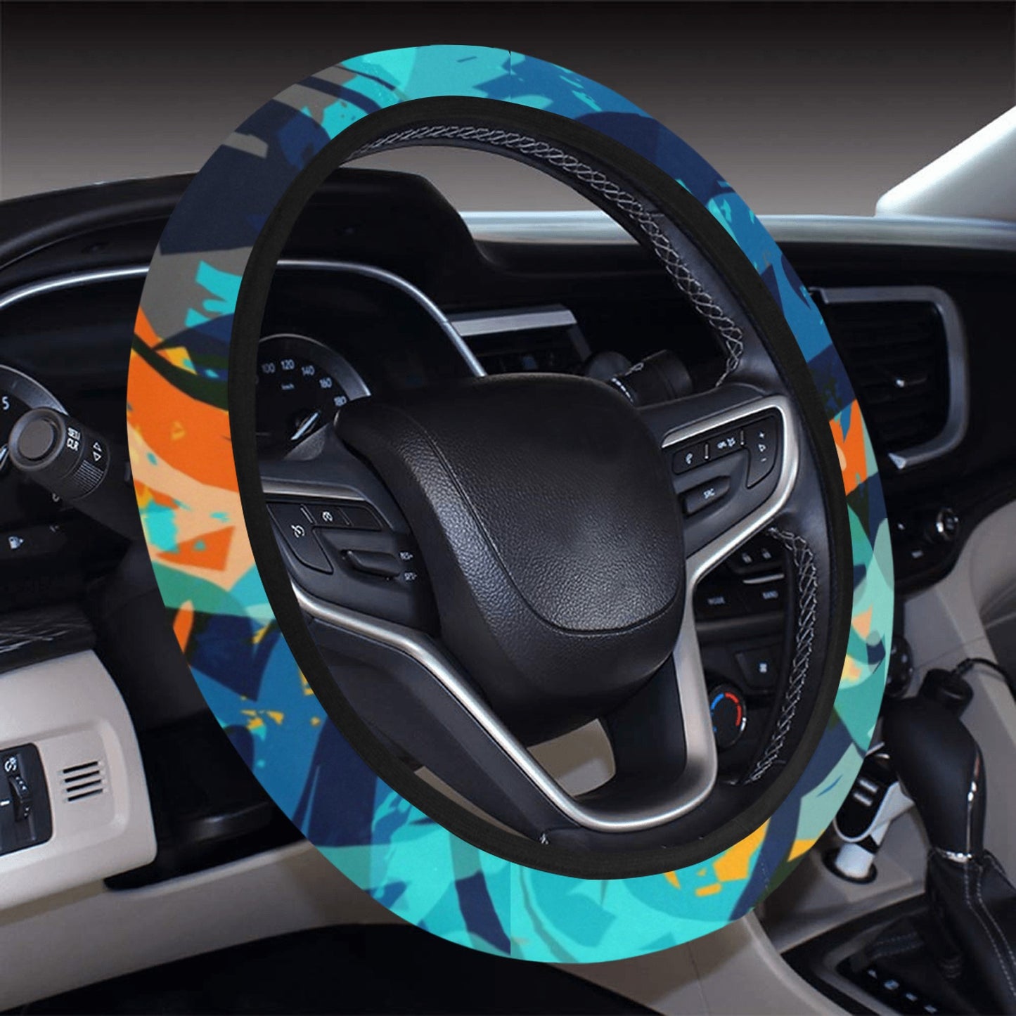 Colorful Abstract Graffiti Steering Wheel Cover