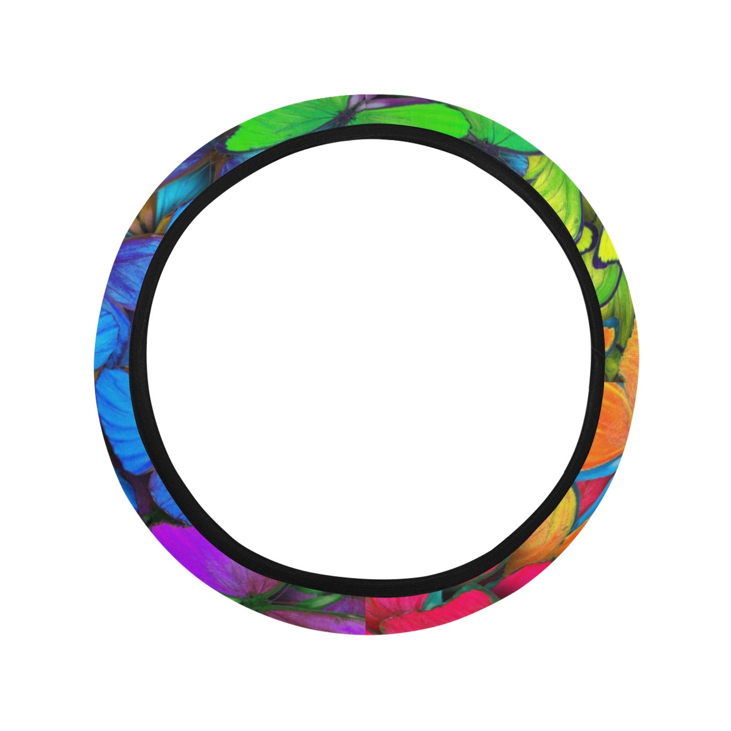 Colorful Butterflies Steering Wheel Cover